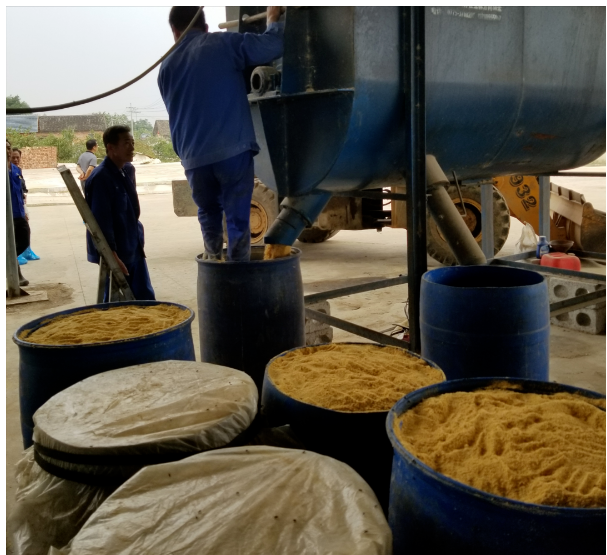 发酵完成后的米糠成品